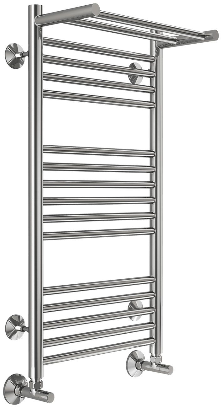 Изображение товара Полотенцесушитель водяной Terminus Аврора с полкой 80x43.2 см нержавеющая сталь