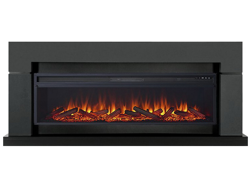 Изображение товара Каминокомплект Royal Flame Lindos Серый графит с электрическим очагом Vision 60 LOG LED