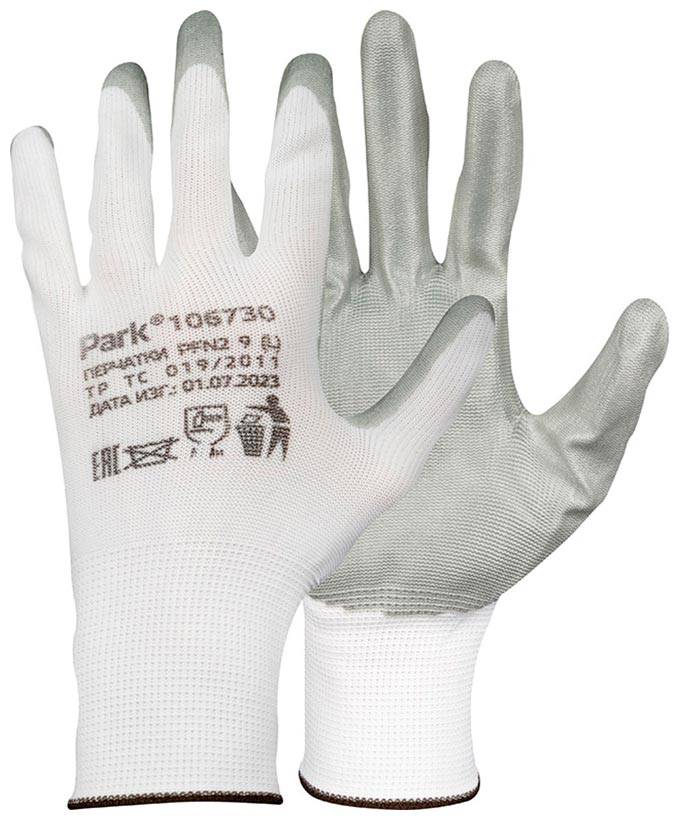 Изображение товара Перчатки рабочие Park Park PFN2 с нитриловым покрытием, размер L (106730)