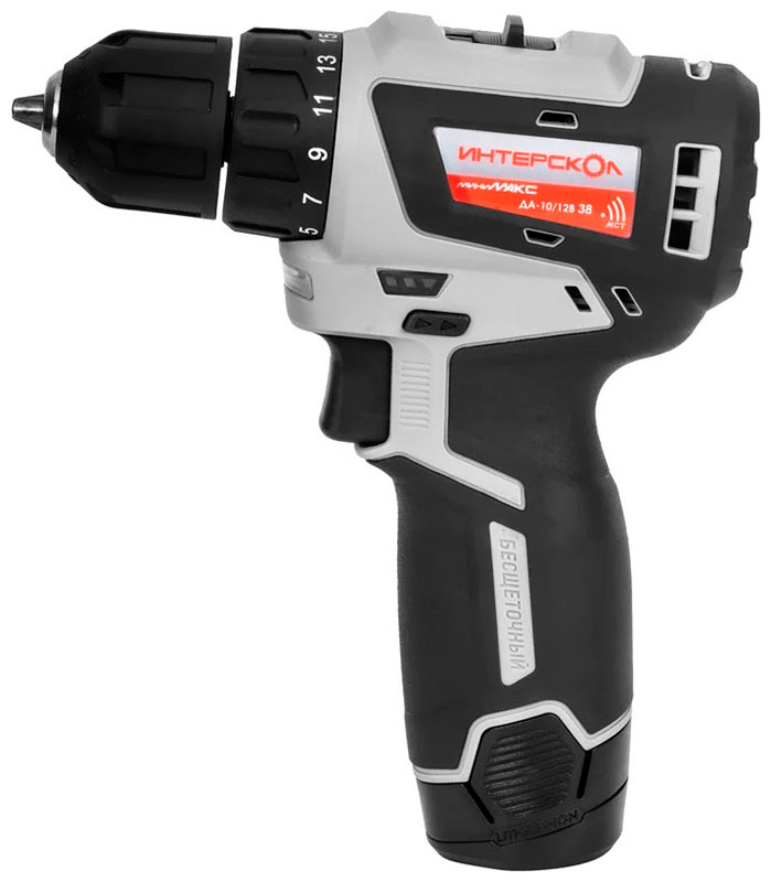 Изображение товара Аккумуляторная бесщеточная дрель-шуруповерт Интерскол ДА-10/12В, 38 (757.3.2.40)