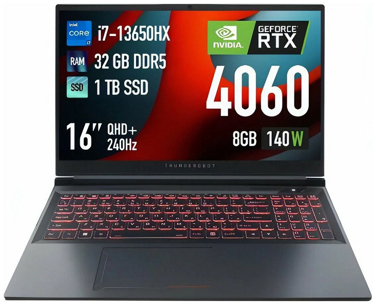 Изображение товара Игровой ноутбук Thunderobot Gravity 16 Pro с Core i7 RTX 4060 16" 2560x1600 240 Гц