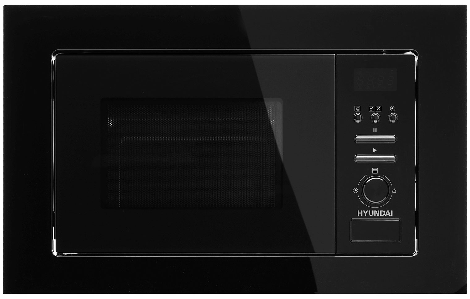 Изображение товара Встраиваемая микроволновая печь Hyundai HBW 2040 BG черная 20 л с грилем