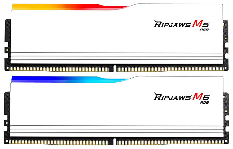 Изображение товара Оперативная память G.Skill DDR5 RIPJAWS M5 RGB 64GB (2x32GB) 6000MHz White (F5-6000J3040G32GX2-RM5RW)