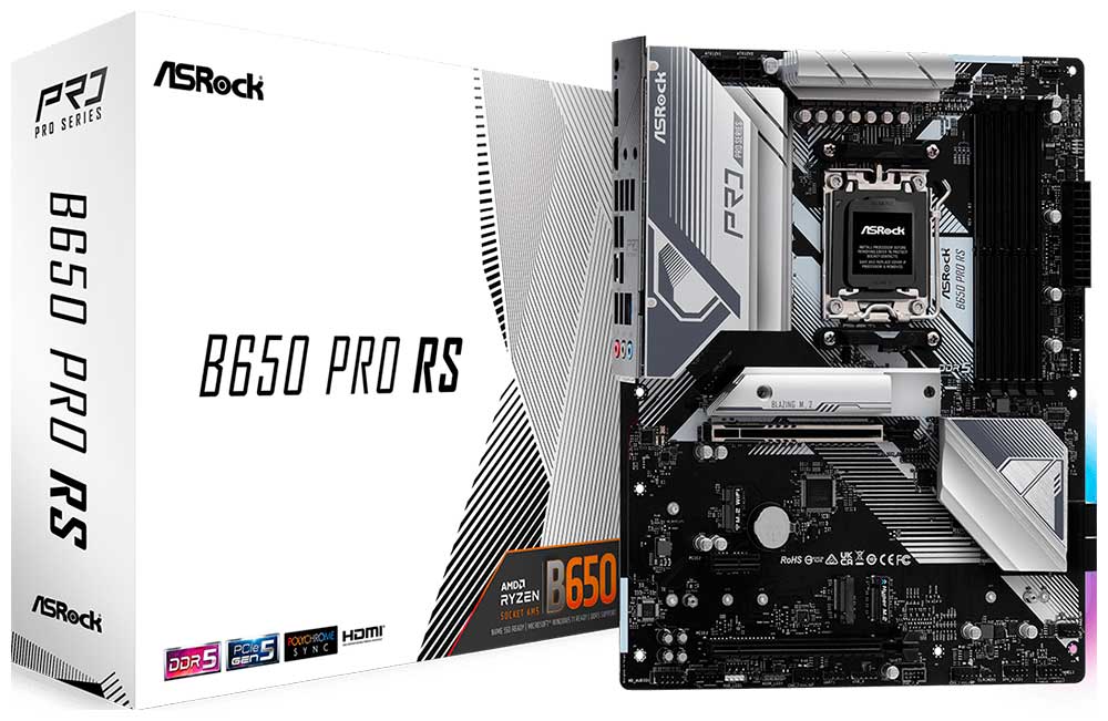 Изображение товара Материнская плата Asrock B650 PRO RS (AM5 ATX)