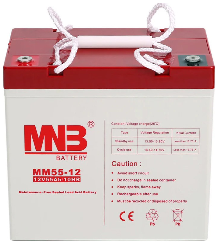 Изображение товара Аккумуляторная батарея MNB MM55-12 55 Ач 12 В AGM герметичный