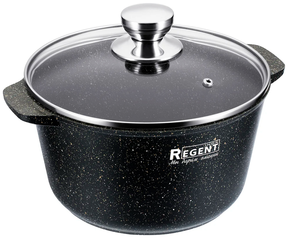 Кастрюля Regent inox Linea COSMO, черный/гранит (93-AL-CS-4-26)