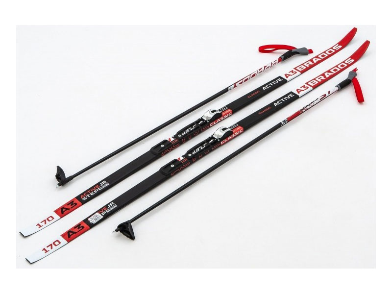 Изображение товара Лыжный комплект беговых лыж STC NNN 195 STEP Brados Active A3 Red