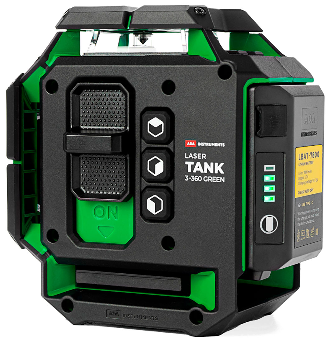 Изображение товара Профессиональный лазерный уровень Ada LaserTANK 3-360 GREEN Basic Edition (А00633)