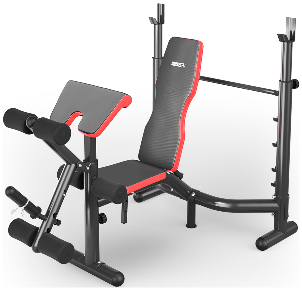 Изображение товара Скамья силовая со стойками Unix Fit BENCH 135 (BSBNRK135)
