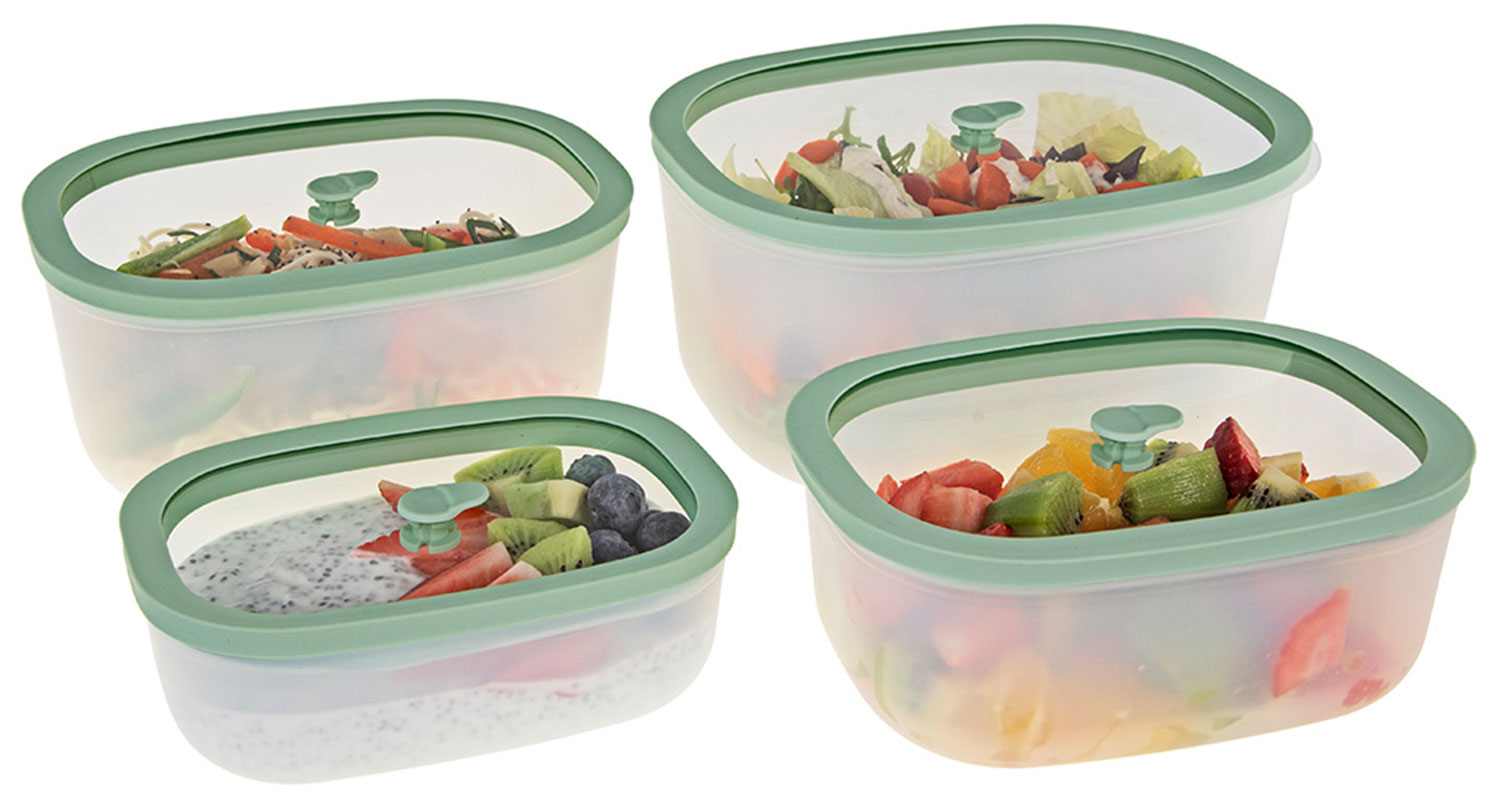 Изображение товара Набор вакуумных контейнеров Status Fresko set 4 mint для хранения продуктов