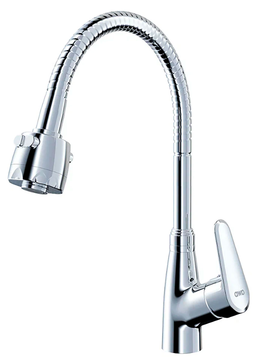 Изображение товара Кухонный смеситель AWP Meseli-2 K1005C, с гибким изливом и 2х-функциональным аэратором, хром