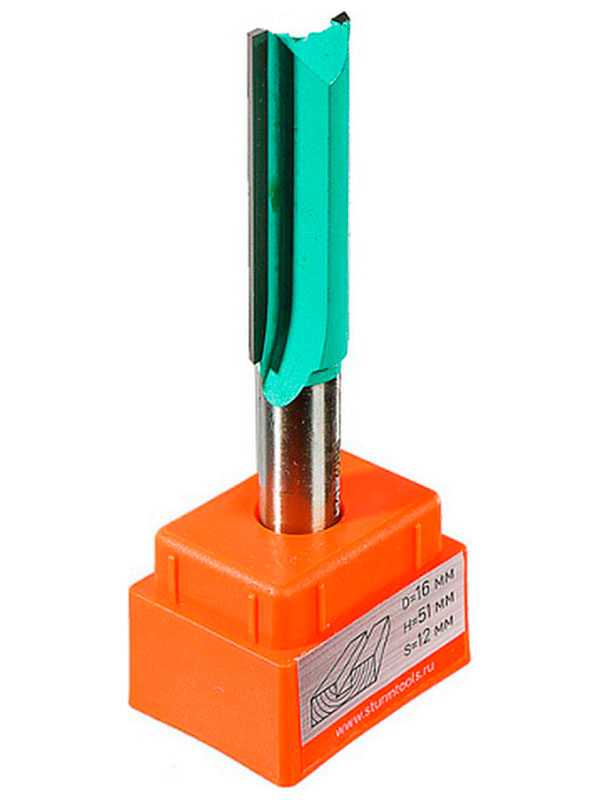 

Фреза пазовая прямая с двойным лезвием Sturm! DxHxL 16x51x89 мм, хвостовик 12 мм (RB02-125116)