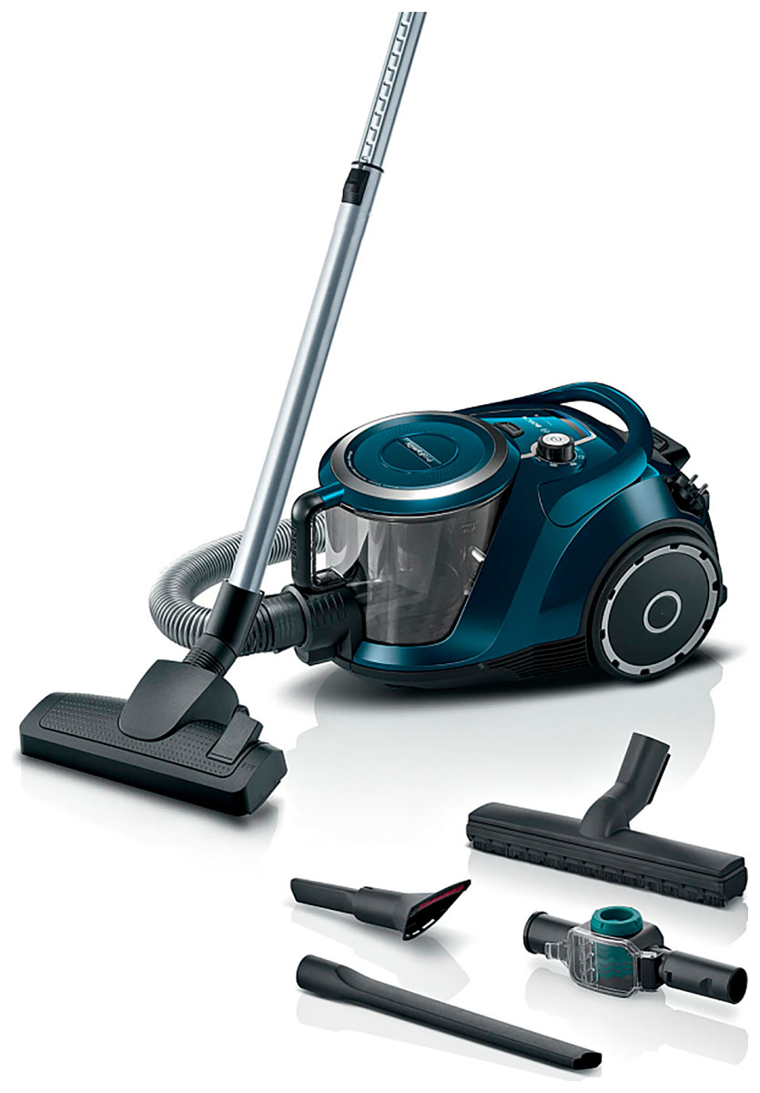 Изображение товара Пылесос циклонный Bosch BGS41FAM синий с регулировкой мощности и HEPA фильтром