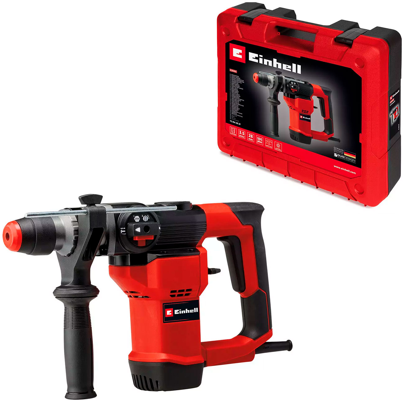 

Перфоратор Einhell TC-RH 28 3F SDS-plus, кейс E-box (4258002)