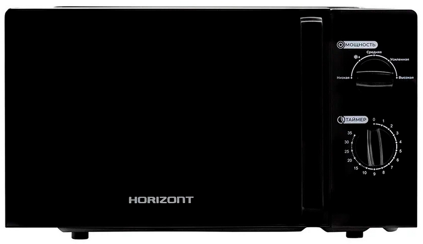 Изображение товара Микроволновая печь Horizont HSM201B 1100 Вт 20л черная механическая