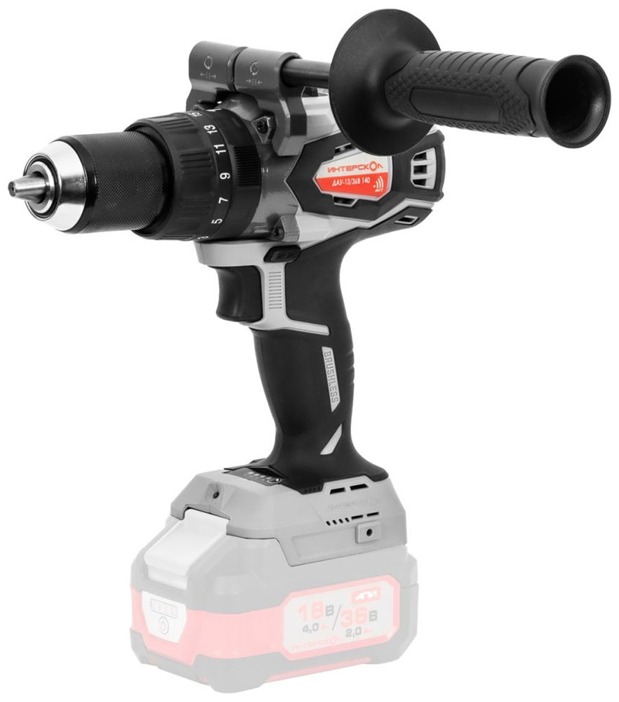 Изображение товара Дрель-шуруповерт аккумуляторная Интерскол DAU-13/36V 140 (852.0.0.70)