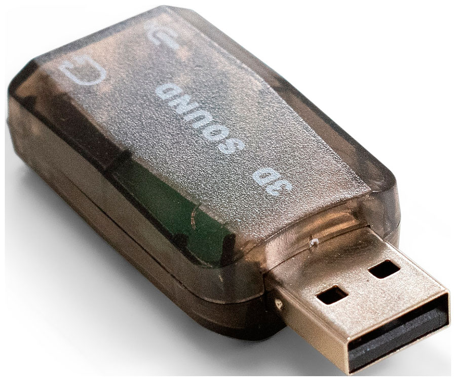 Изображение товара Адаптер для наушников с микрофоном ExeGate EX-AU-01N USB 2 x jack 3.5 мм