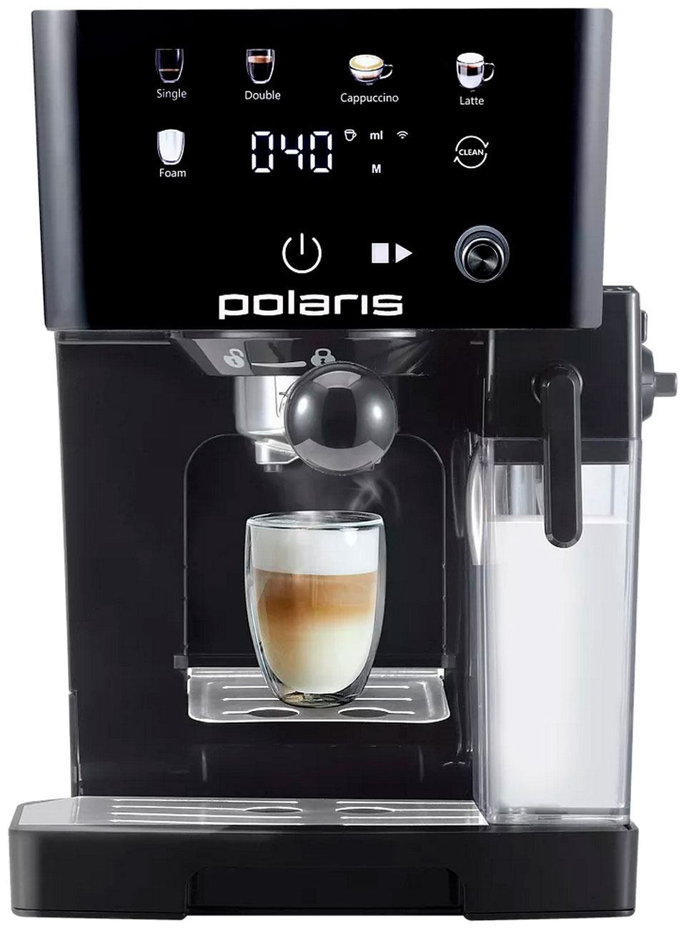 Изображение товара Рожковая кофеварка Polaris PCM 1560 WiFi IQ Home, черный