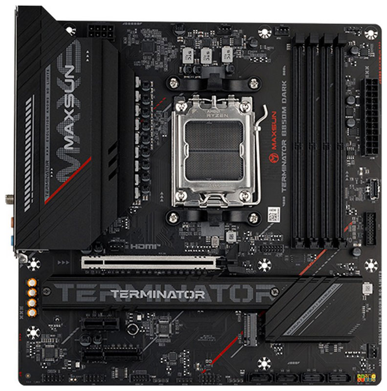 

Материнская плата Maxsun MS-Terminator B850M DARK WIFI (AM5, mATX), Черный