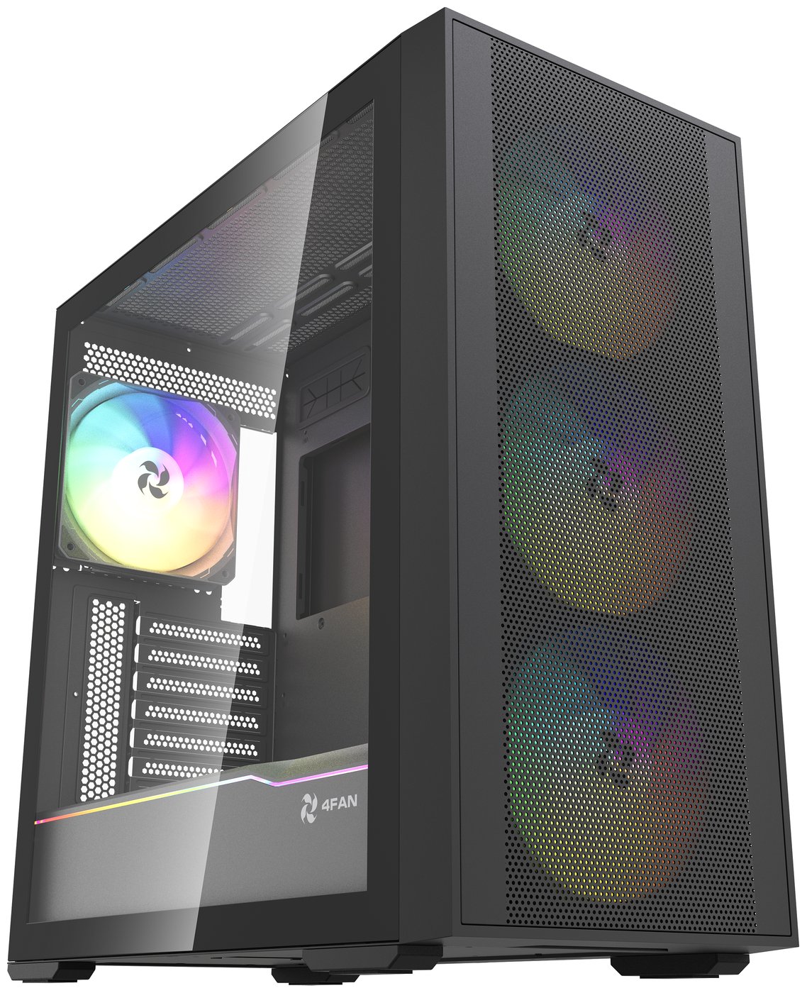 Изображение товара Компьютерный корпус 4FAN Locus Black wFans (LCSATBFP)