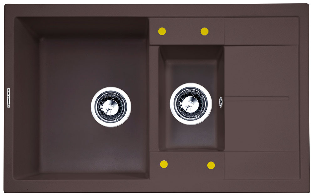 Изображение товара Кухонная мойка Zigmund & Shtain Rechteck 780.2 из искусственного гранита шоколад