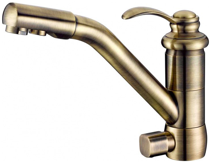 Изображение товара Смеситель под фильтр Zorg ZR 400 KF-47-BR бронзовый однорычажный для кухни