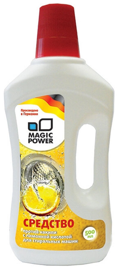 Средство против накипи с лимонной кислотой для стиральных машин Magic Power MP-650, 500 мл. средство от накипи для стиральных машин wash cleaner воош клинер 1000 мл