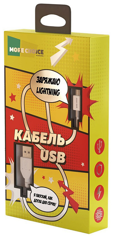 цена Дата-кабель MoreChoice USB 2.1A для Lightning 8-pin K21i ПВХ 1м (White)