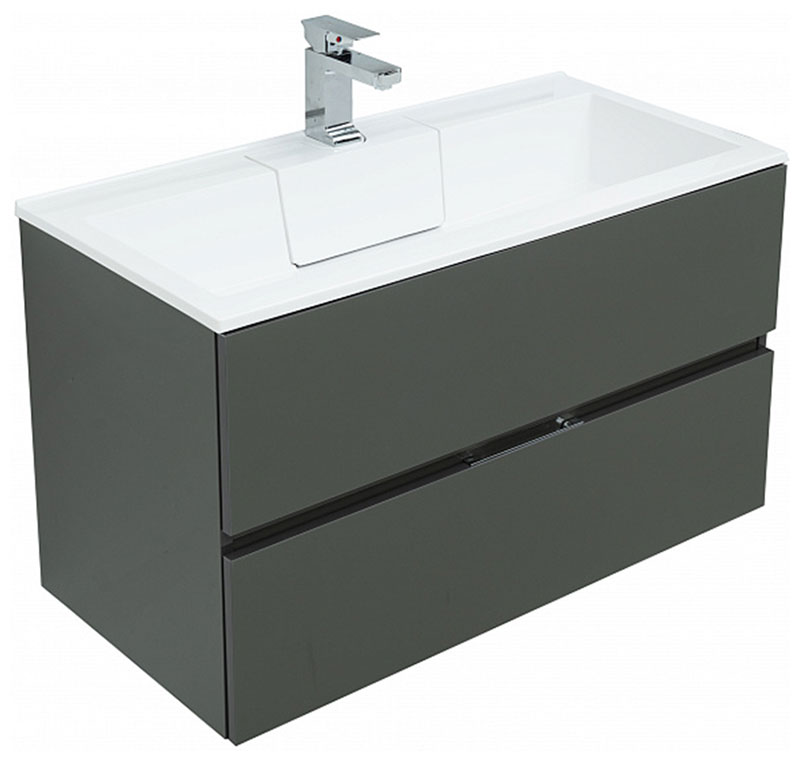 Изображение товара Тумба под раковину Aquanet Алвита 90 серый антрацит - стильное решение для ванной