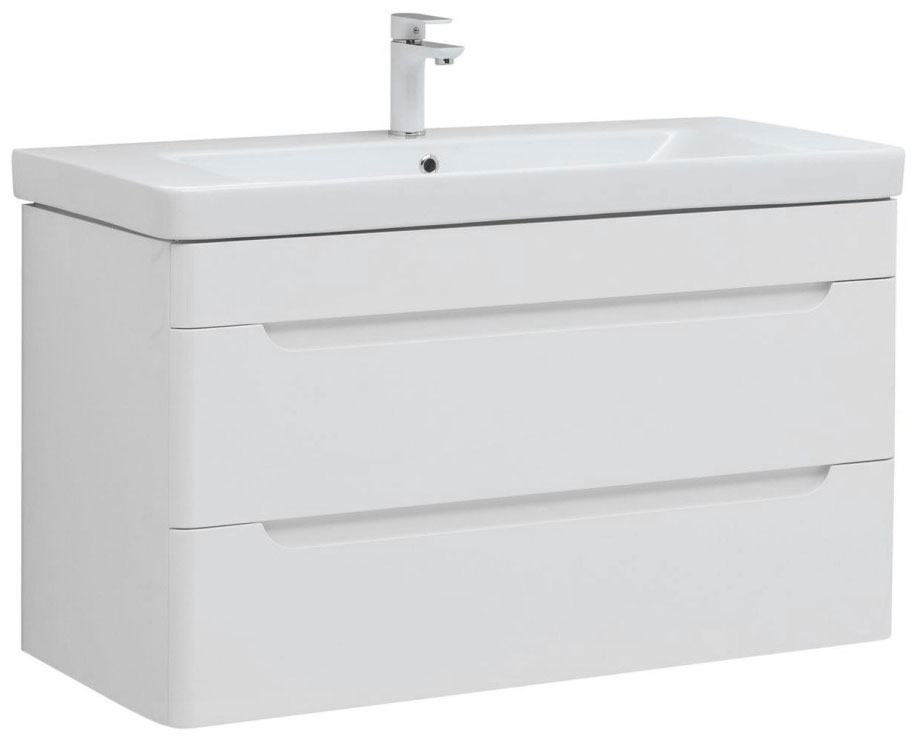 Изображение товара Тумба под раковину Aquanet София 105 глянец белая современная ванная
