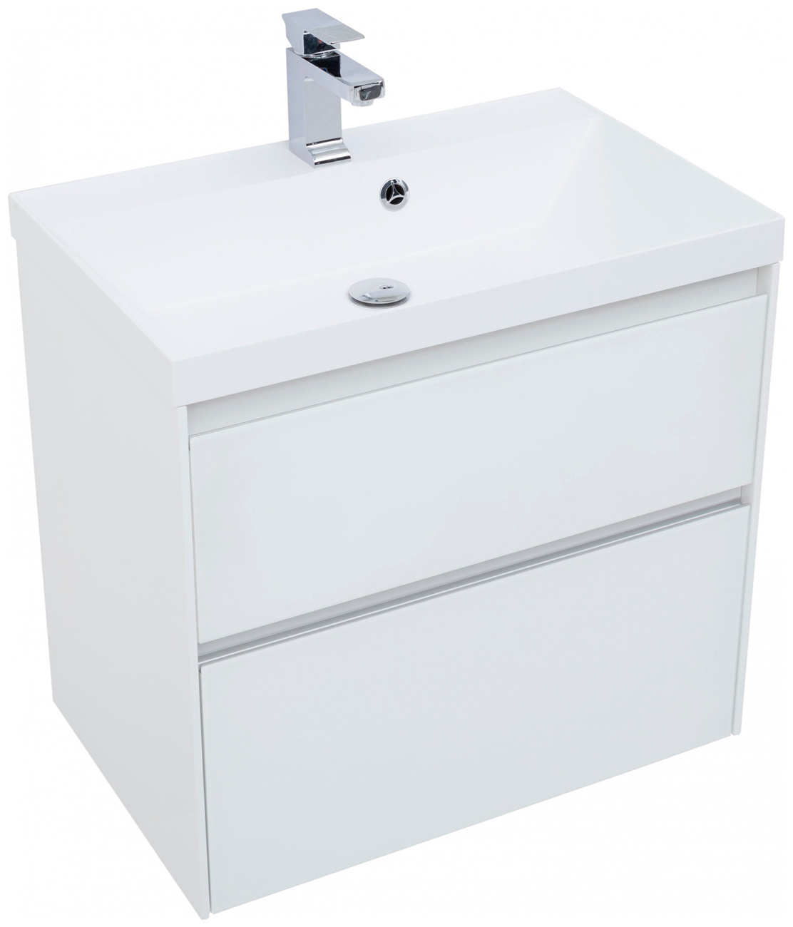 Изображение товара Тумба под раковину Aquanet Гласс 70 белый напольная и подвесная
