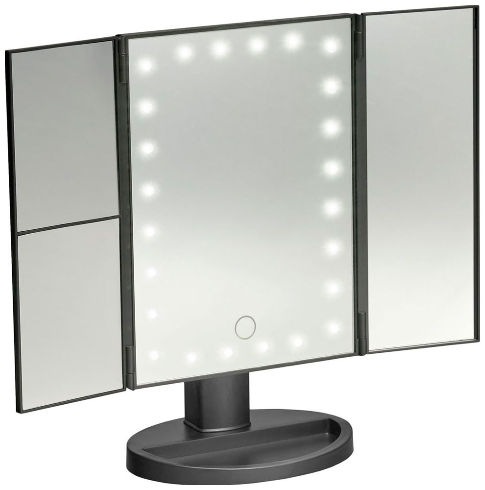 Настольное 3D зеркало Bradex с подсветкой и с увеличением для макияжа раскладное 24 LED лампы KZ 1267 электрическое левое и правое зеркало с боковым обзором в виде крыла синее стекло с подогревом для bmw x1 f48 sdrive 16d 18d 18i 20d 20i 25d 25i 2014 2016