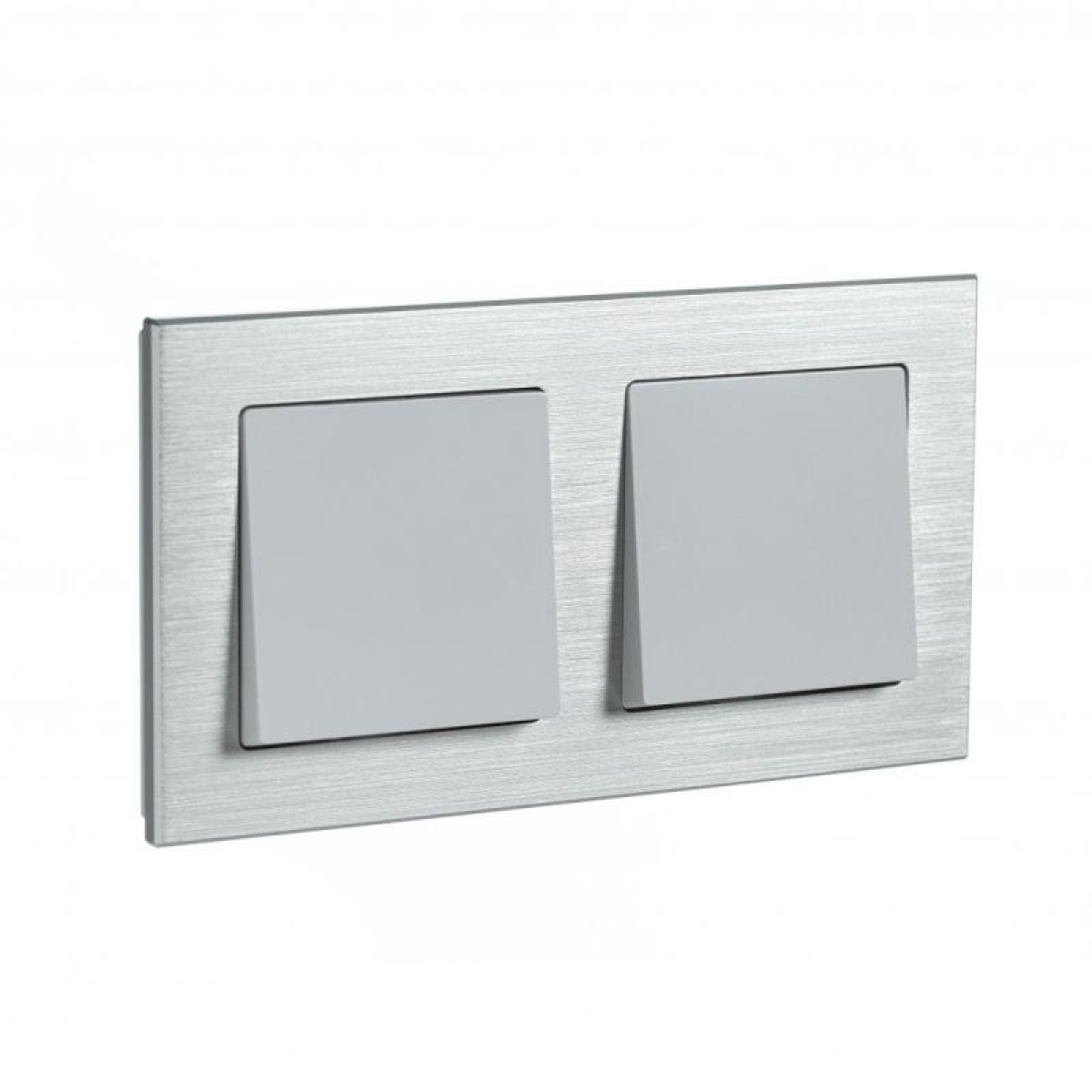 Изображение товара Рамки, декоративные элементы, основания для ЭУИ Systeme Electric Рамка 2-м AtlasDesign Nature метал. серебр. SE