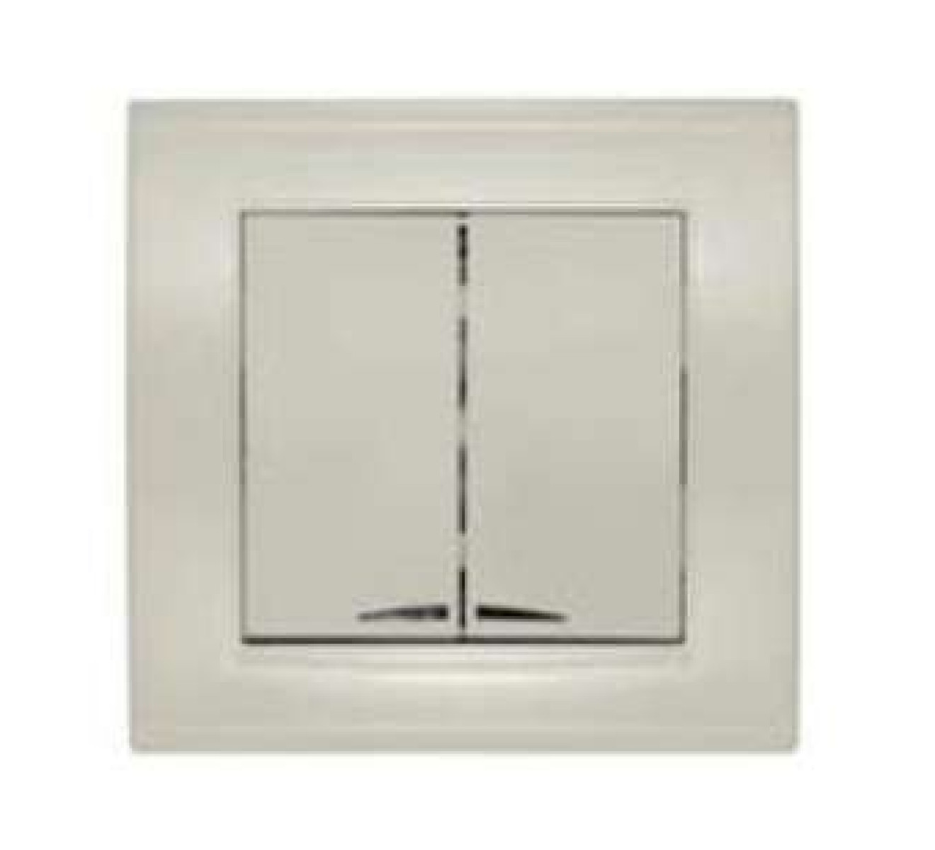 Изображение товара Выключатель 2-кл. СП Бриллиант IP20 с подсветкой кость Универсал