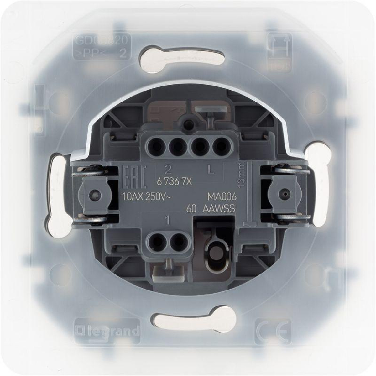 Изображение товара Выключатель 1-кл. Inspiria IP44 10А 250В Legrand белый