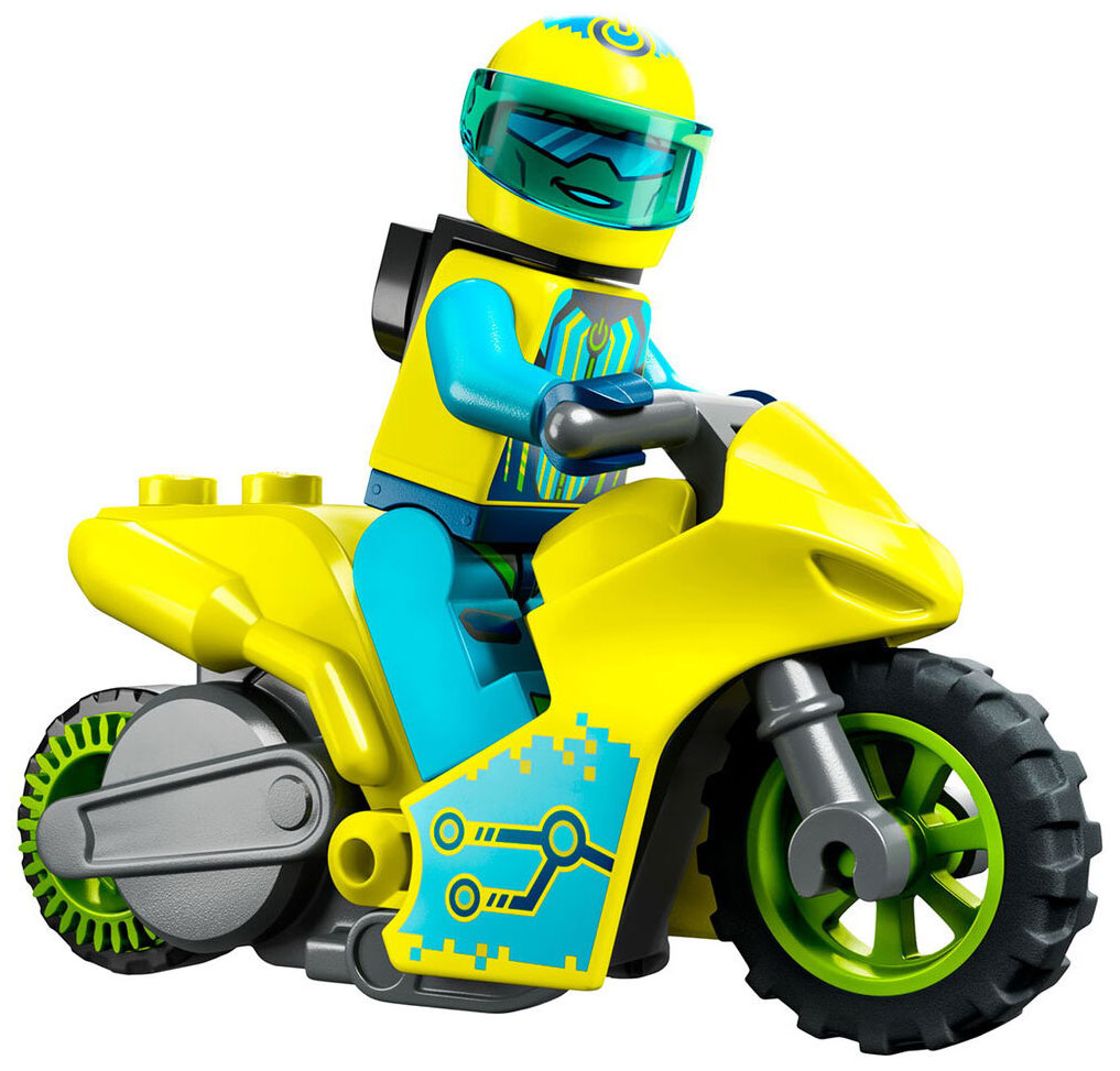 lego city stuntz трюковый мотоцикл с цыплёнком 10 дет 60310 Конструктор Lego City Кибер трюковый байк 60358