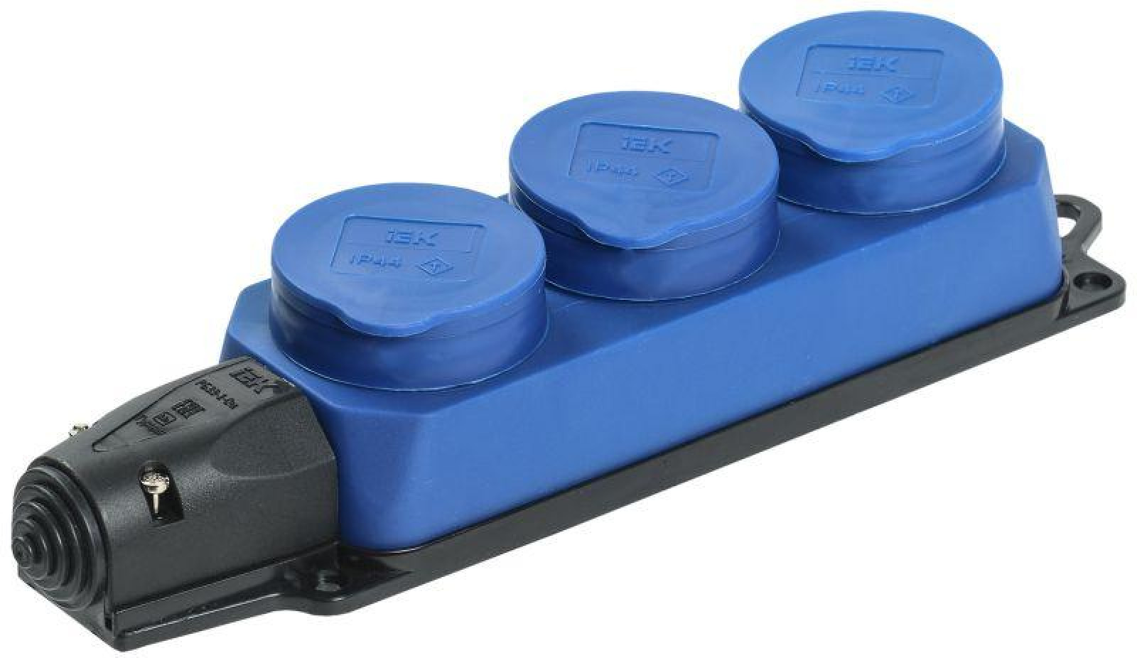 Изображение товара Переходник IEK Розетка 3-м ОМЕГА РБ33-1-0м IP44 каучук син