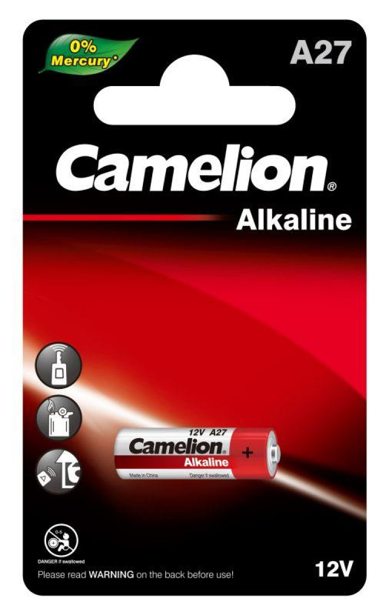 Изображение товара Alkaline Battery Camelion A27 LR27A 12V Mercury Free для пультов сигнализаций