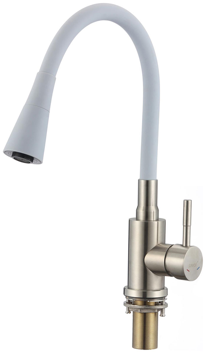 Изображение товара Смеситель для кухонной мойки Savol S-3002LM04 в цвете хром/серый