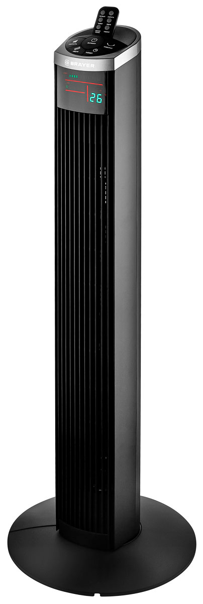 Вентилятор BRAYER BR4975, черный колонный вентилятор brayer br4975