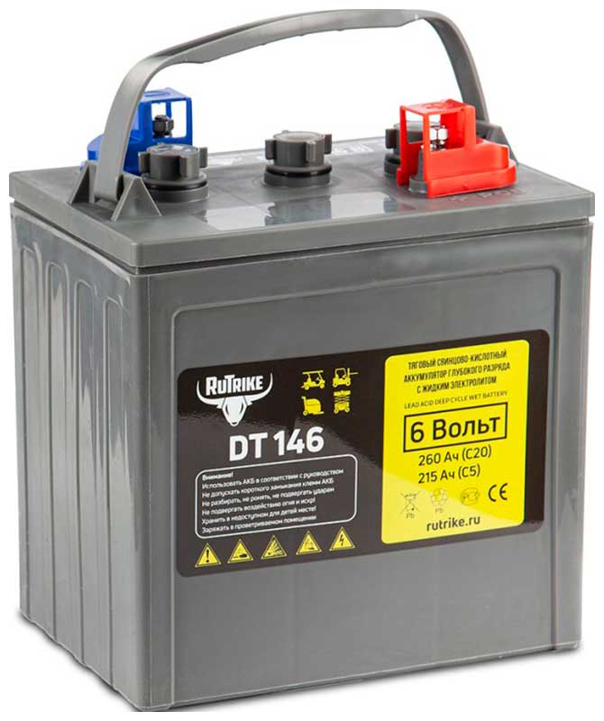 Изображение товара Тяговый WET аккумулятор Rutrike DT146 (T-145) 6V170A/H C3