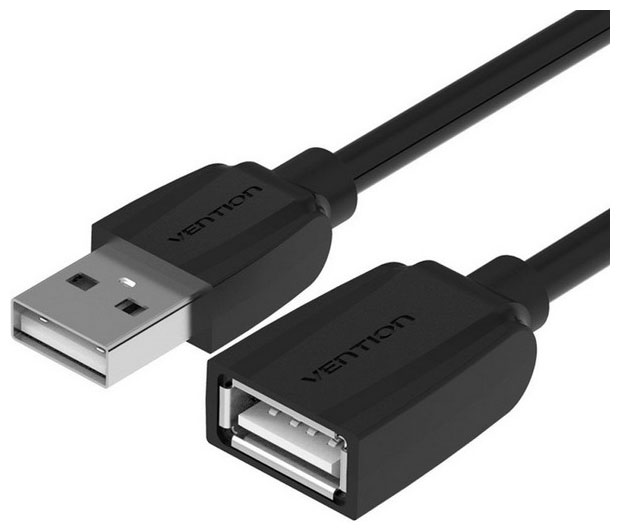 Изображение товара Кабель-удлинитель USB 2.0 Vention VAS-A 44-B 050 0.5 м черный