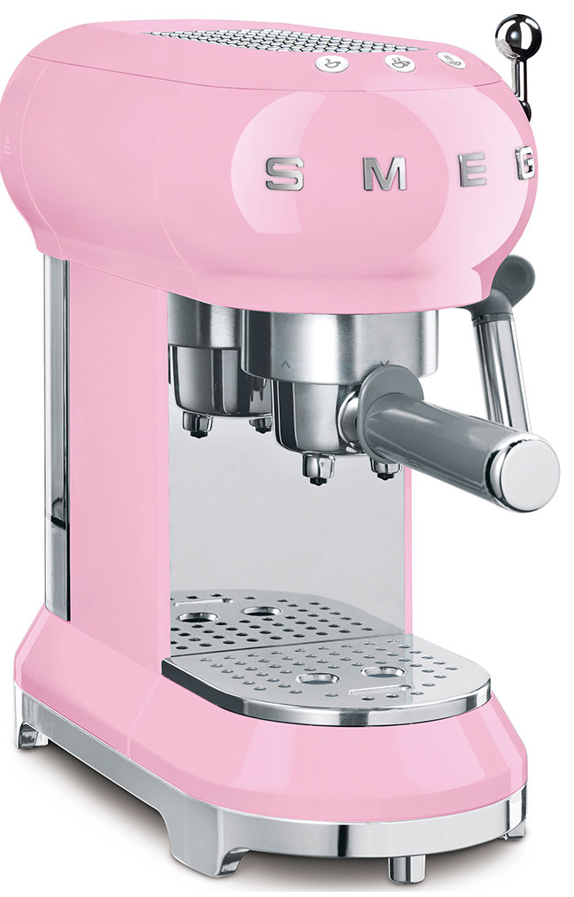 Кофеварка Smeg ECF01PKEU, розовый