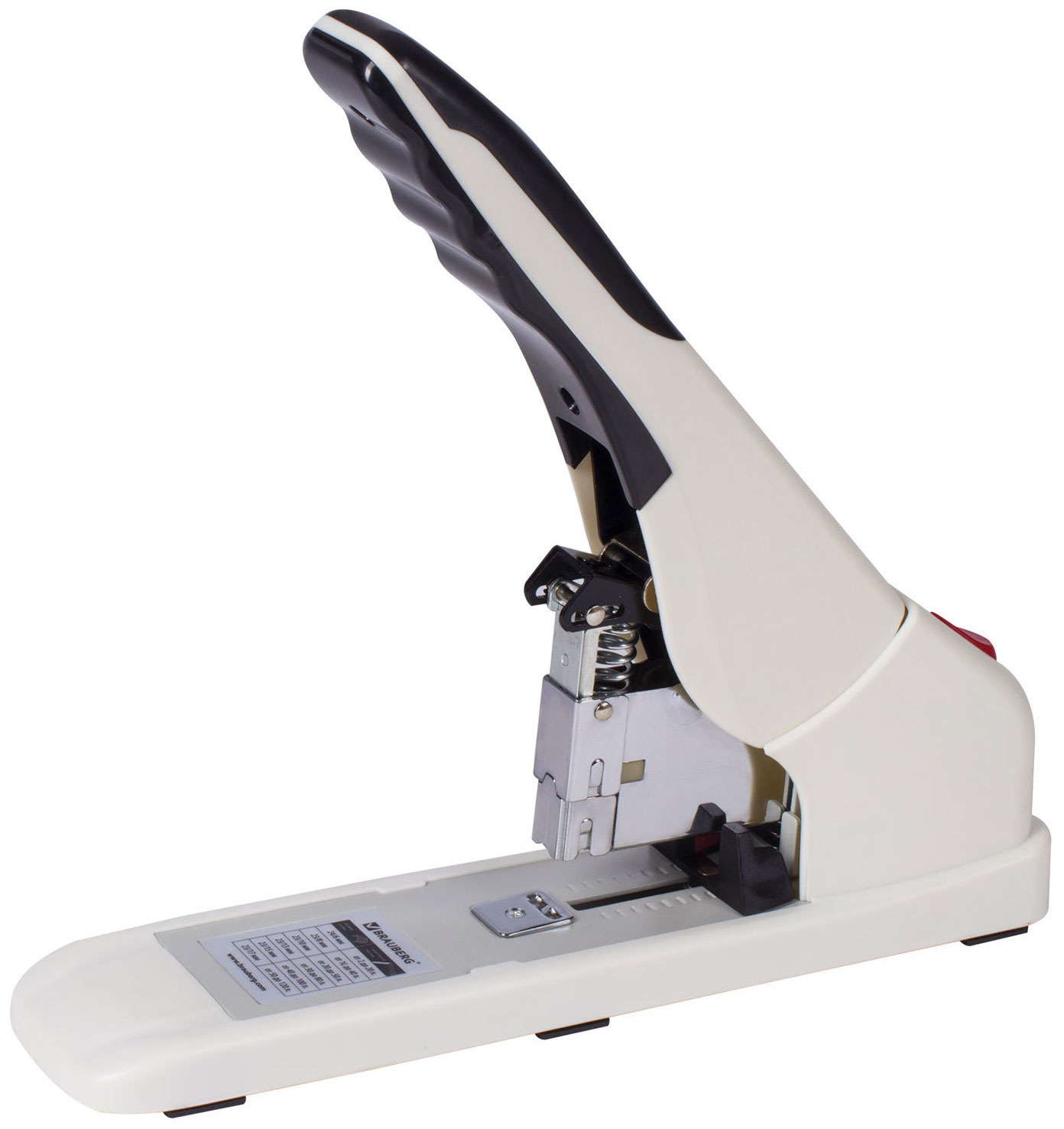 Изображение товара Степлер ручной Brauberg ЭНЕРГОСБЕРЕГАЮЩИЙ МОЩНЫЙ N 24/6-23/17 "Easy Press", до 120 листов, БЕЗ УСИЛИЙ,227664