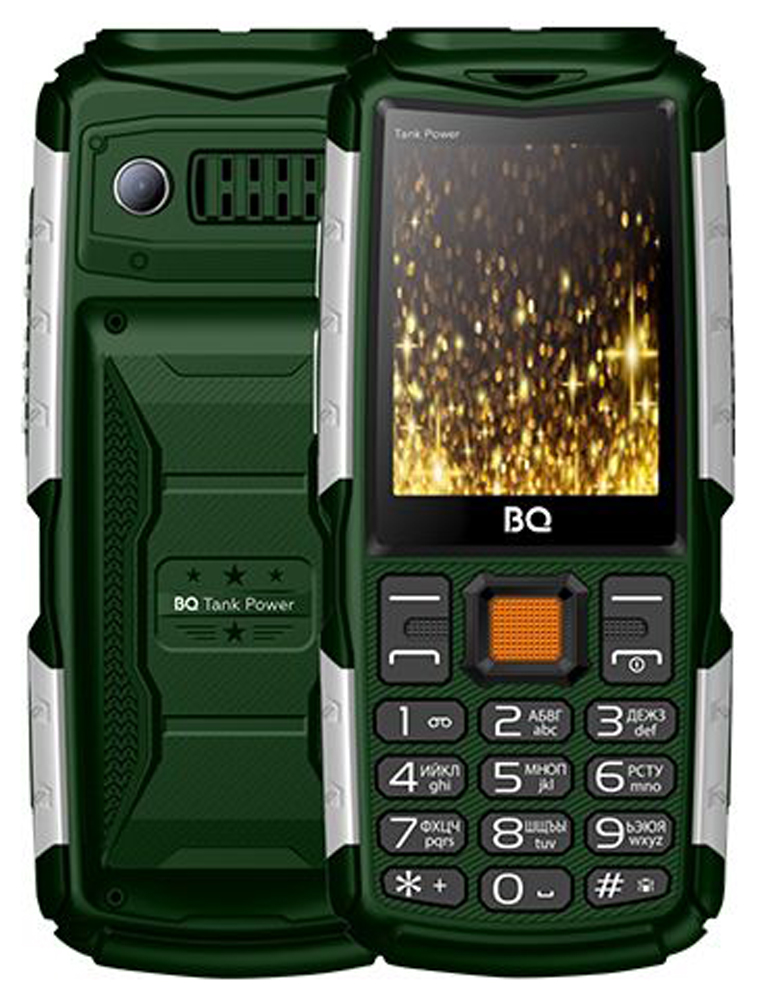 Изображение товара Мобильный телефон BQ-2430 Tank Power зелёный с аккум 4000 мАч
