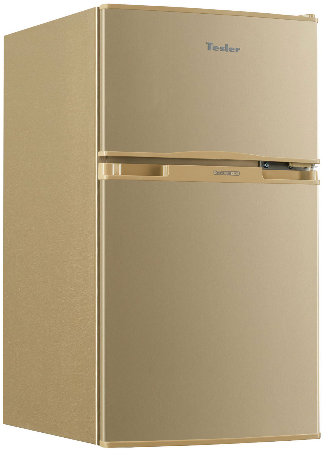 Двухкамерный холодильник TESLER RCT-100 CHAMPAGNE двухкамерный холодильник tesler rct 100 champagne