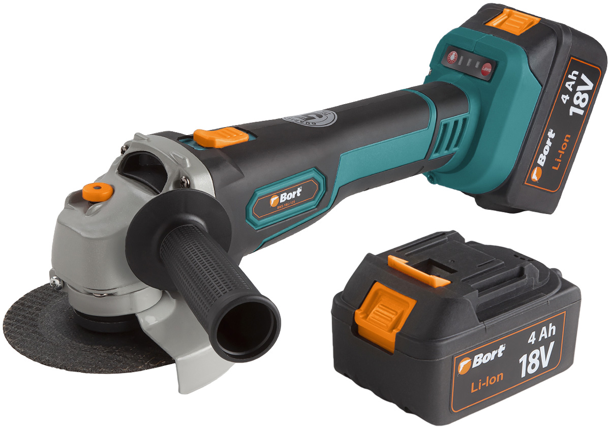Изображение товара Беспроводная угловая шлифовальная машина Bort BWS-18LI-125 125мм аккумулятор