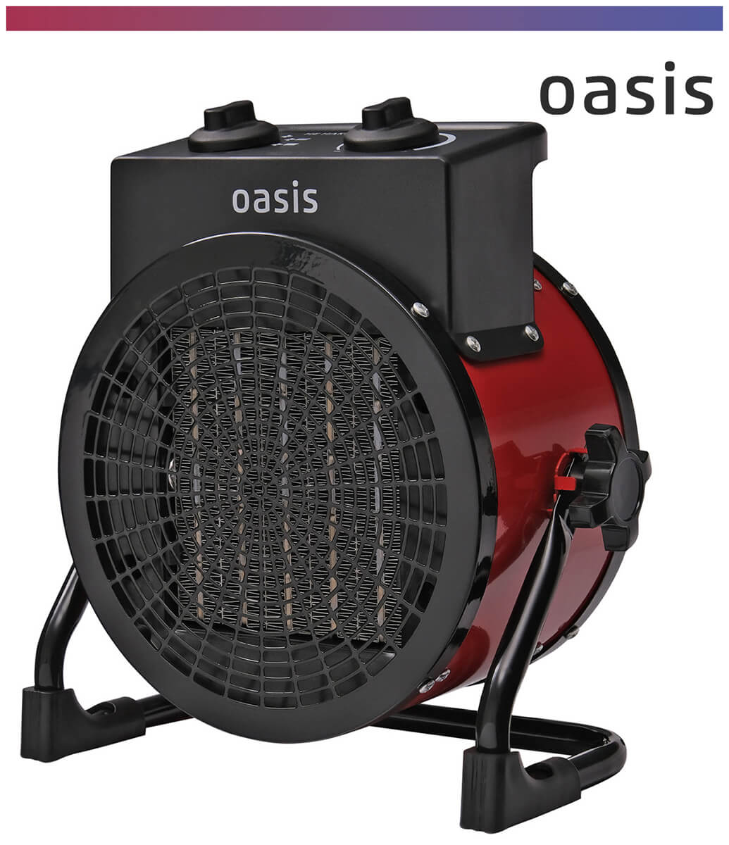 Изображение товара Электрическая тепловая пушка Oasis TPK-30R для обогрева до 30 м2 компактная и мощная
