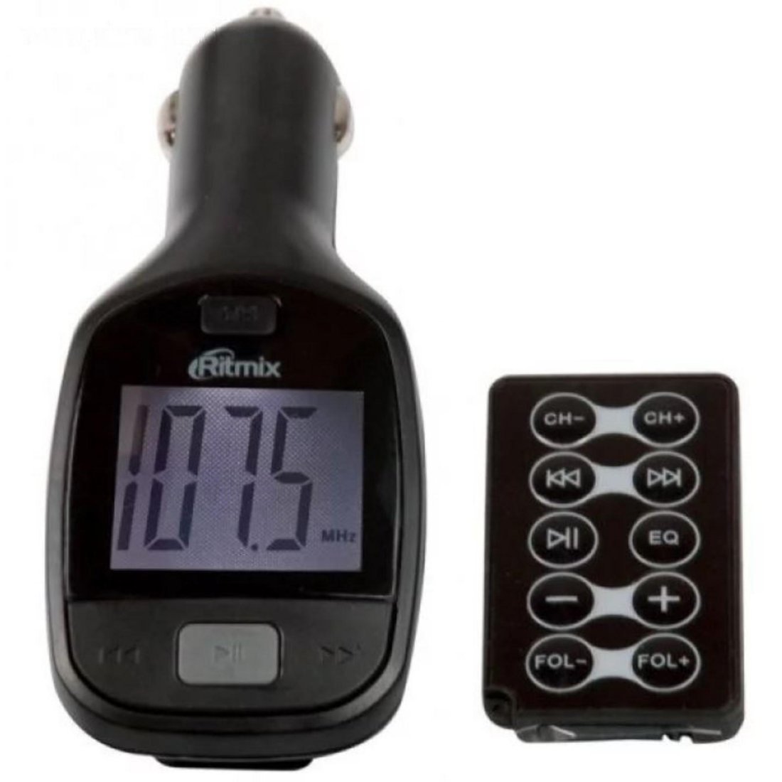 Изображение товара Автомобильный FM-модулятор Ritmix FMT-A705 черный SD/MicroSD USB PDU (15118383)