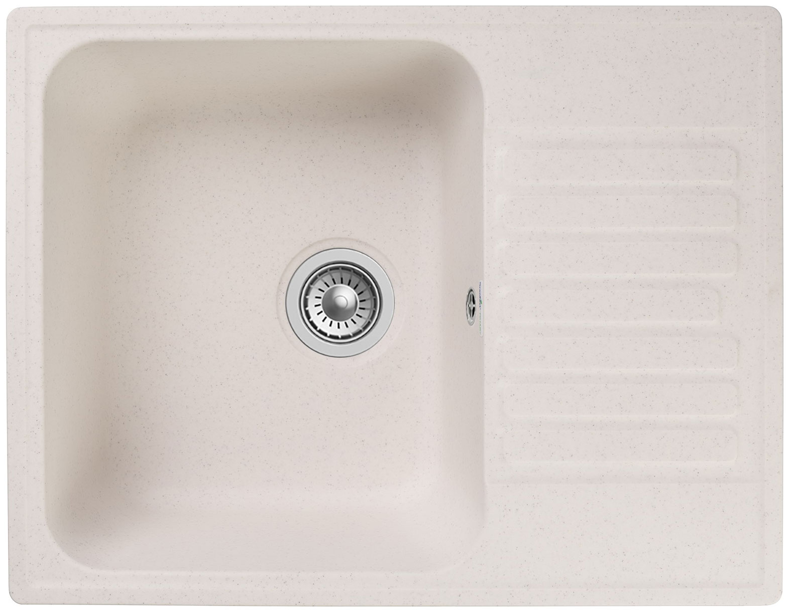 Изображение товара Кухонная мойка GranFest QUARZ GF-Z13 белая прямоугольная врезная
